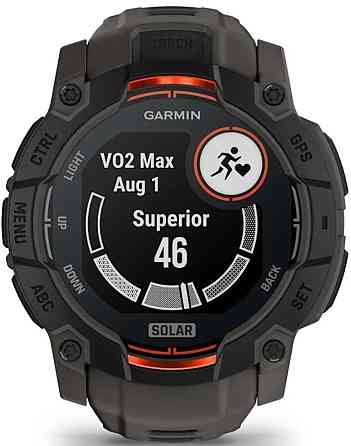 Смарт -Часы Garmin Instinct 3 50mm Solar Black with Charcoal Band. Киев