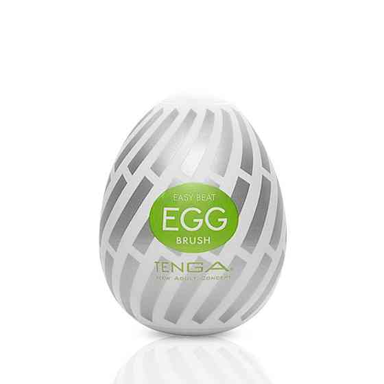 Мастурбатор-яйце Tenga Egg Brush з рельєфом у вигляді великої щетини Sex Aura Київ