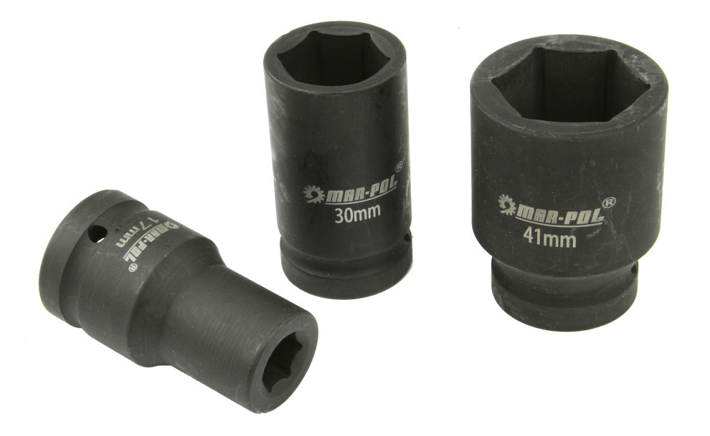 Набор ударных торцевых головок 10 элементов 17-41 мм с кейсом Mar-Pol (M58261) Нововолынск - изображение 6