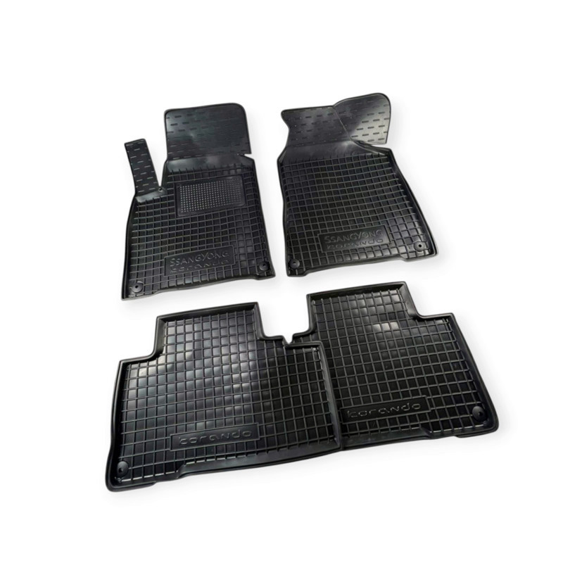 Килимки салону Ssang Yong Korando (1983-) борт 2,5 см, з перемичкою Мукачево - фото 1