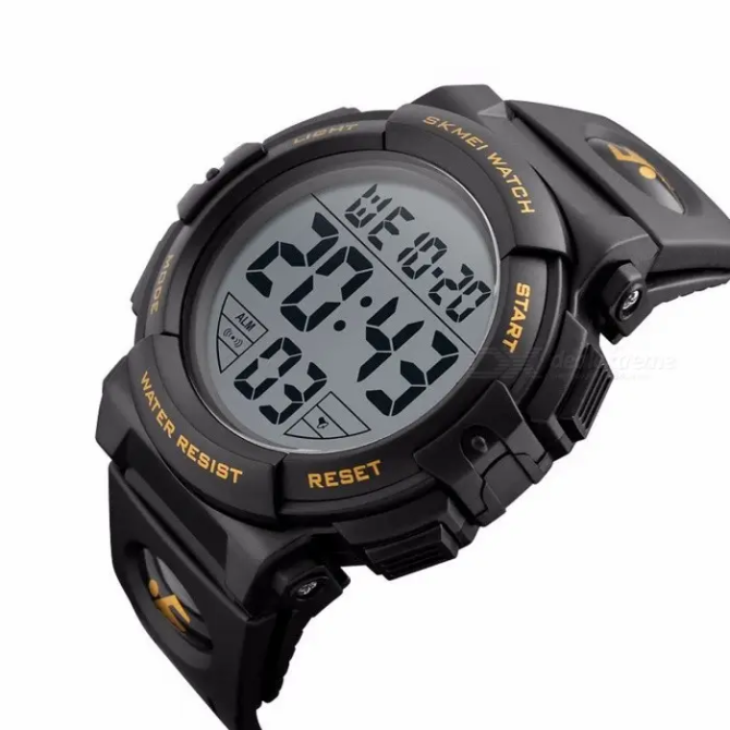 Мужские спортивные наручные часы Skmei 1258 Золотистый Винница - изображение 3
