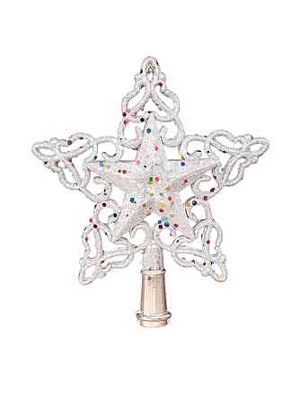 Верхушка для елки Звездочка 15 на 17 см серебристый Киев
