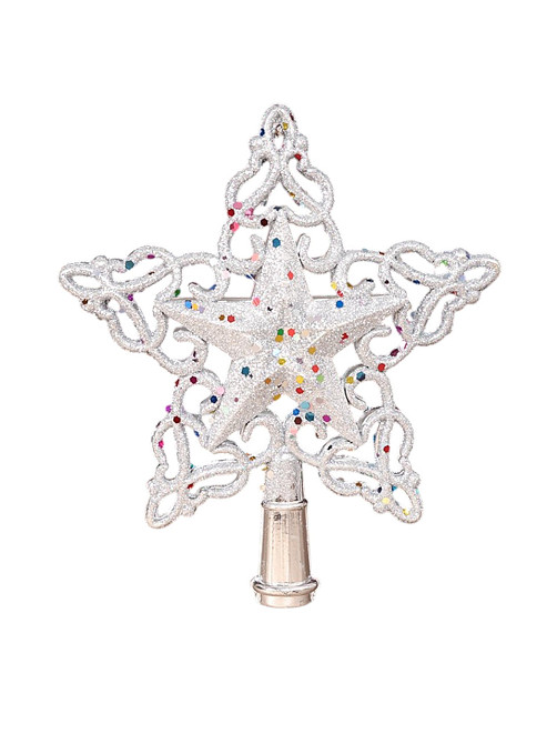 Верхушка для елки Звездочка 15 на 17 см серебристый Киев - изображение 2