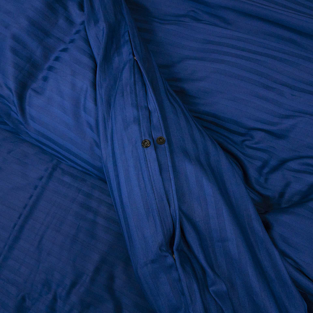 Постільна білизна Страйп Сатин Полуторна 125 г/м2 YouStar (Синій) 2 х 50х70 Суми - фото 4