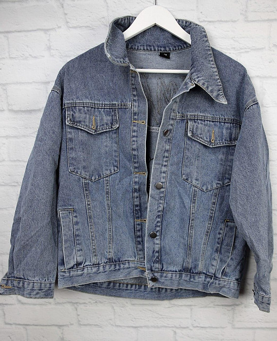 Джинсовая куртка женская оверсайз р 42-46 Харьков - изображение 4