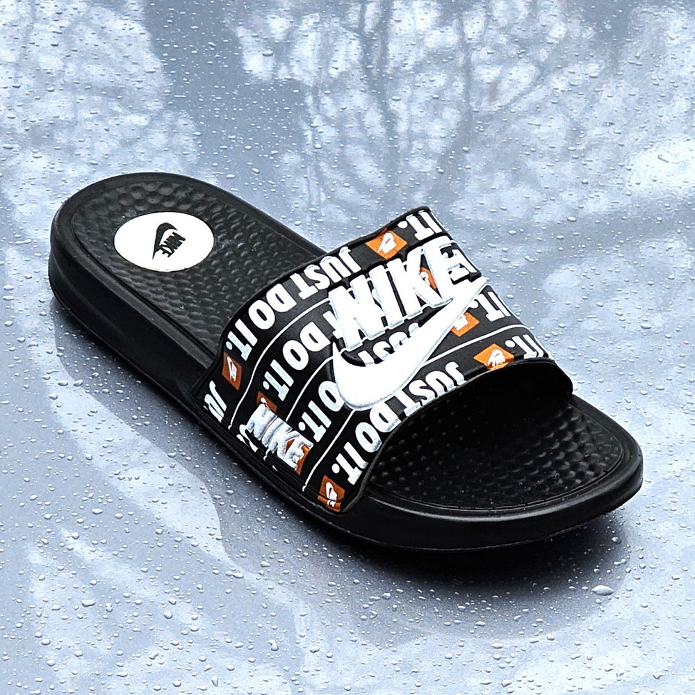 Чорні чоловічі Шльопанці Nike Сланці Білі капці Найк (розміри: 40,41,42,43,44) Дніпро - фото 6