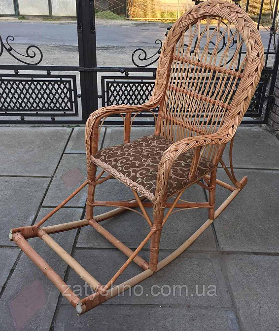 Качалка дитяче крісло з лози | крісло-гойдалка з підставкою дитяча | крісло качалка для дітей з Київ - фото 5