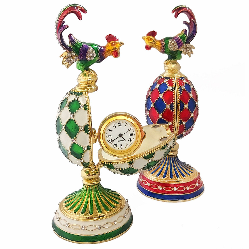 Яйцо-шкатулка  с часами внутри  в стиле Фаберже Киев - изображение 1