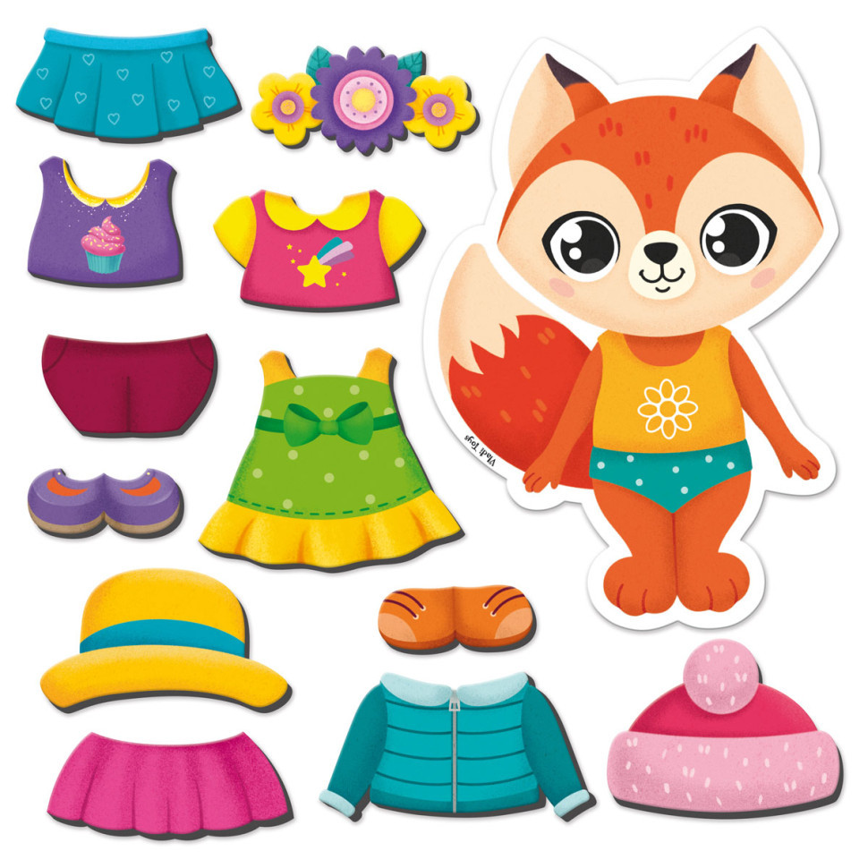 Магнітна гра Одевашка "Лисичка" Vladi Toys VT3204-33 Укр Вінниця - фото 1