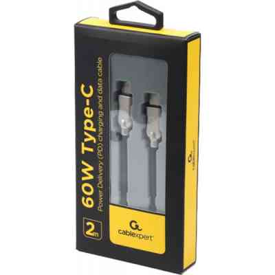 Дата кабель USB-C to USB-C 2.0m 60W Cablexpert (CC-USB2PD60-CMCM-2M) Винница