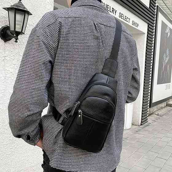 Сумка кросс-боди гладкая, Мужская плечевая сумка слинг, Мужские сумки через плечо YP-91 Львов