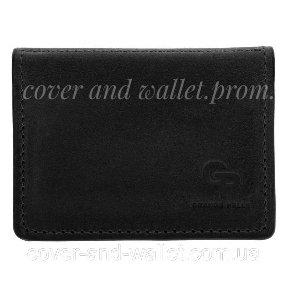 Кожаная обложка на права ID паспорт с клапаном Grande Pelle Киев - изображение 8
