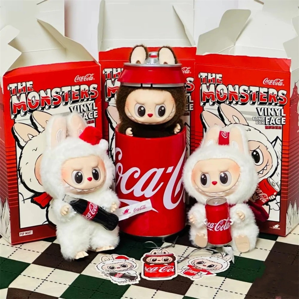 Лабубу кока-кола Labubu coca-cola сюрприз мягкая игрушка, трендовый брелок The Monsters coca-cola series Каменец-Подольский - изображение 10