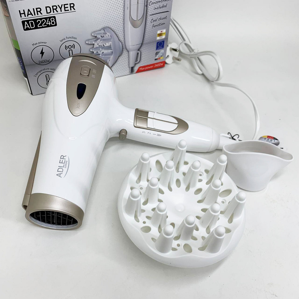 Фен професійний домашній для волосся, Портативний фен для сушіння Портативний з насадками YJ-20 Львів - фото 9