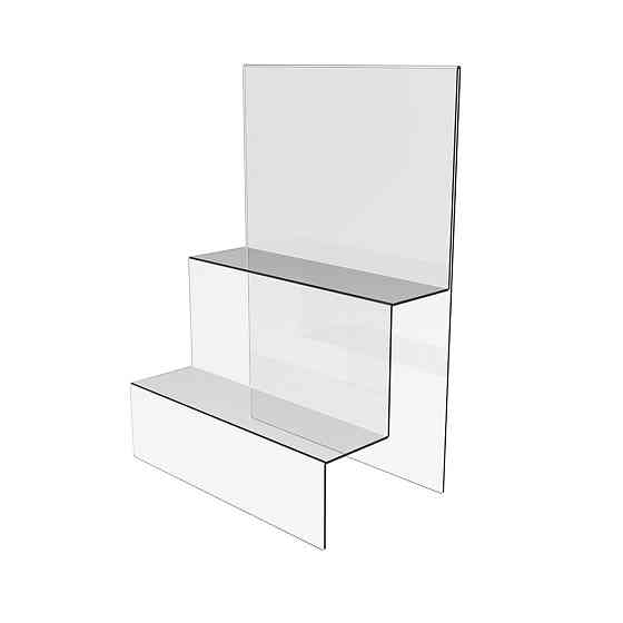 Товарная горка EKOSTAR на 2 ступеньки из акрила 350х200х500 Киев