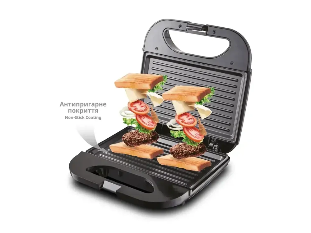 Сэндвичница 2000Вт BITEK BT-261 антипригарное покрытие, индикатор нагрева, защита от перегрева Одесса - изображение 6