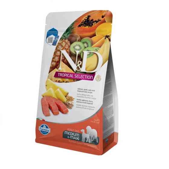 Сухий низькозерновий корм Farmina N&D Tropical Selection для дорослих собак середніх і великих порід з лососем і тропічними фруктами, 2 кг Київ