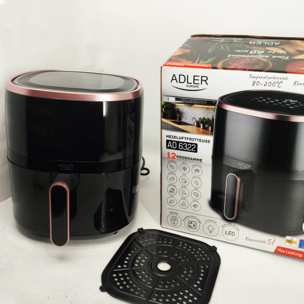 Електричний аерогриль для дому без олії Adler AD 6322 5Л 2000Вт, Мультипіч з функцією гриля ZS-10 Львів - фото 13