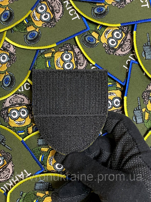 Шеврон посіпака танкіст (Форма щит. На липучці) Розмір 9x7.5см Київ - фото 7