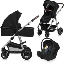 Дитяча коляска Lionelo Amber 3W1 Black Silver Głęboko Spacerowy + Fotelik Київ - фото 1