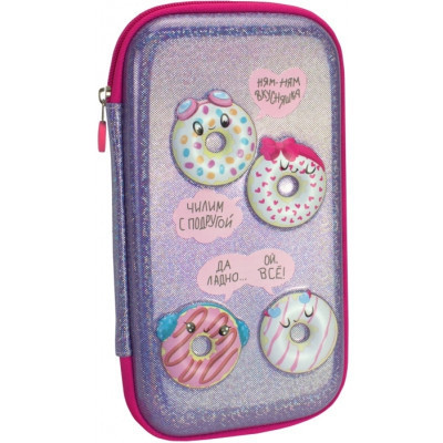 Пенал Cool For School 1 відділення з відворотами Пурпурний (CF87290) Вінниця - фото 1