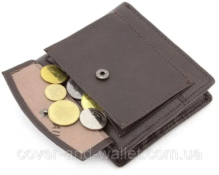 Небольшой кожаный мужской бумажник с монетницей Tailian Киев - изображение 4