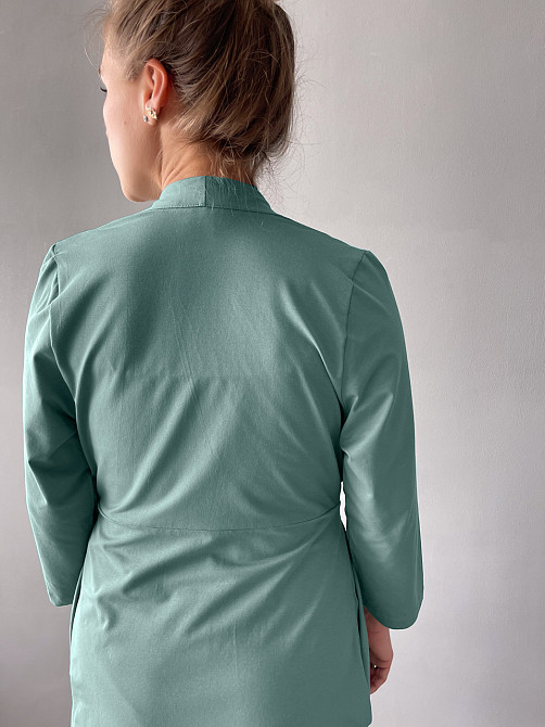 Халат для вагітних в пологовий та годуючих мам на запах розмір XL Rosemary Мамин Дім Зелений Кривий Ріг - фото 4