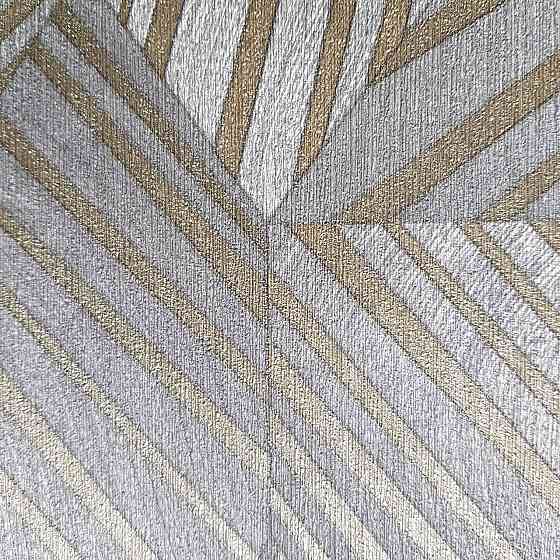 Шпалери метрові вінілові на флізелін дизайнерські Erismann Elle геометрія абстракція сірі смуги золотом 3д Київ