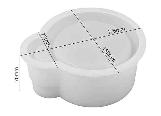 Силиконовая форма для изготовления свечек и других изделей из воска 17,6 x 15 x 7 см 