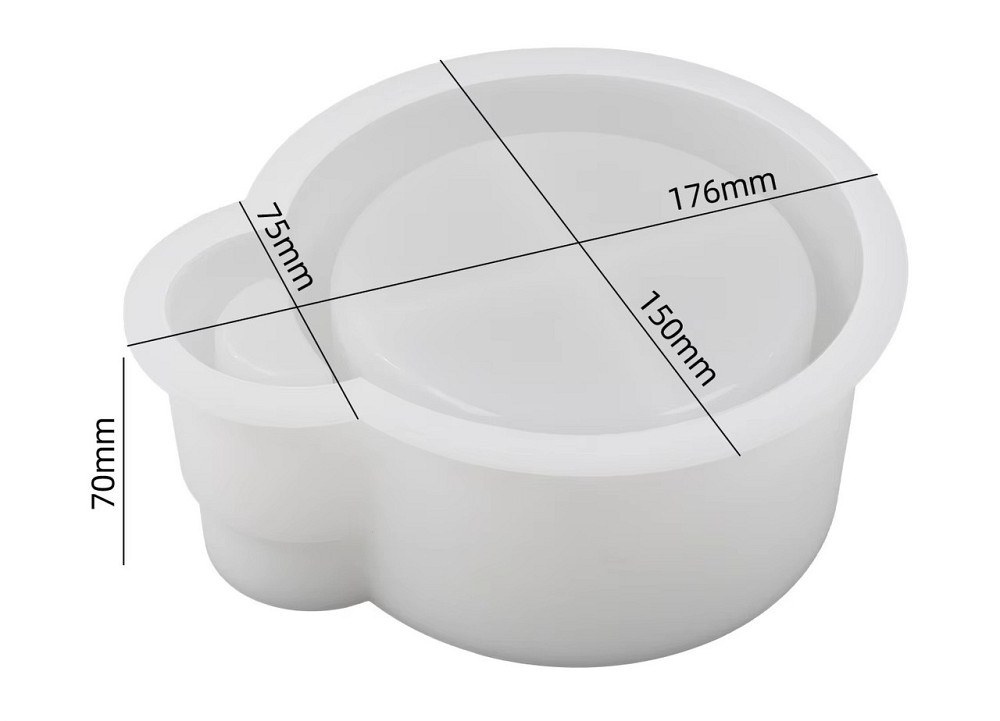 Силиконовая форма для изготовления свечек и других изделей из воска 17,6 x 15 x 7 см 