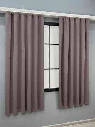 Комплект штор коротких VR-Textil Блекаут Midnight № 1233ш 140х170 см 2 шт Бурий (35-0437) Київ
