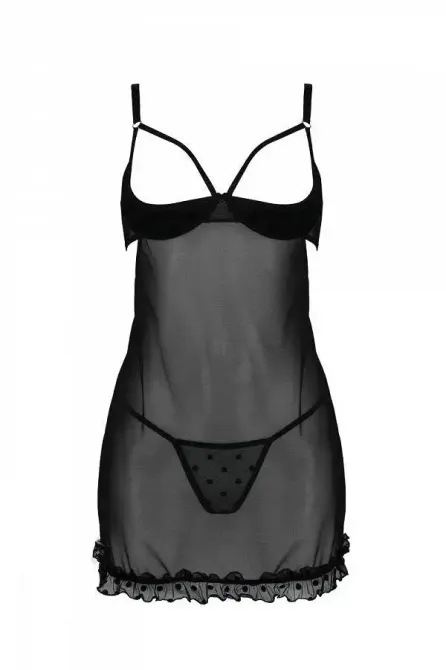 Пеньюар MARINA CHEMISE black XXL/XXXL - Passion Львов - изображение 3