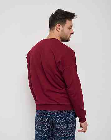 Чоловіча тепла піжама — Байка — штани в орнамент — Family look для пари Tom John 93430 XXL Київ