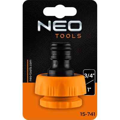 Коннектор для шланга Neo Tools для крана 3/4",1", с внутренней резьбой (15-741) Винница