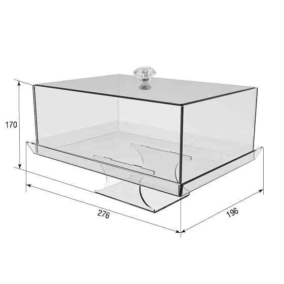 Тарелка для сыра EKOSTAR из акрила 276х196х160 Киев