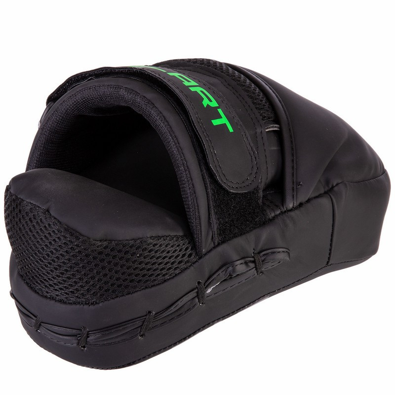 Лапа вигнута для боксу та єдиноборств ZELART VL-3093 розмір 24x18,5x5 см чорний-салатовий Київ - фото 4