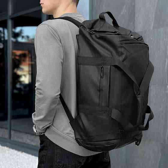 Чоловіча чорна дорожня сумка Pobedov Road Київ