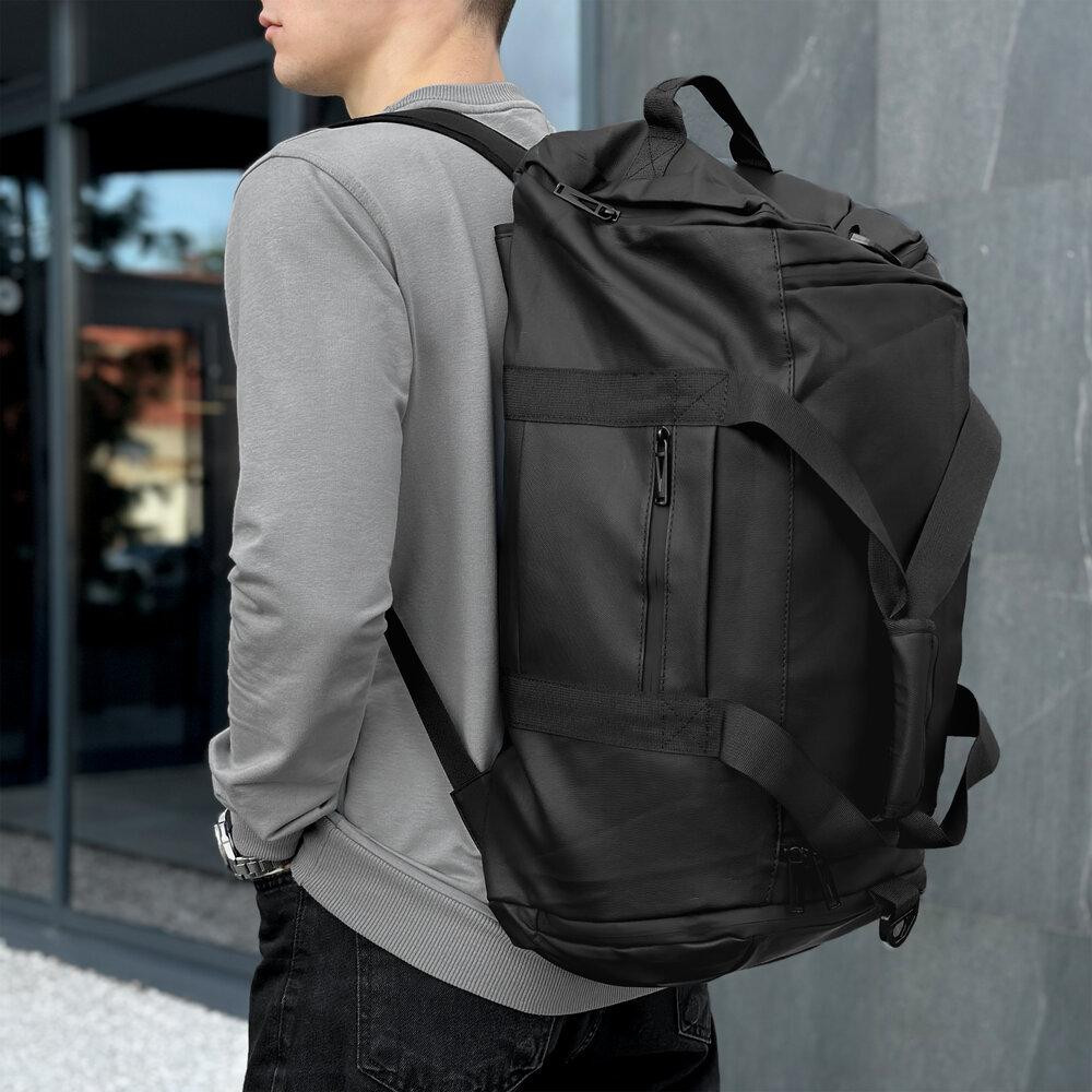 Мужская черная дорожная сумка Pobedov Road Киев - изображение 6