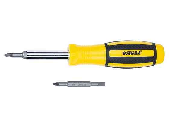 Викрутка з двосторонніми битами 4в1 адаптер CrV 4001801 ТМ SIGMA Solmir Київ