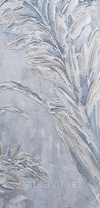 Шпалери вінілові на флізеліні Grandeco Anita1,06х10 гілки листя структурне синьо-зелене Київ - фото 2