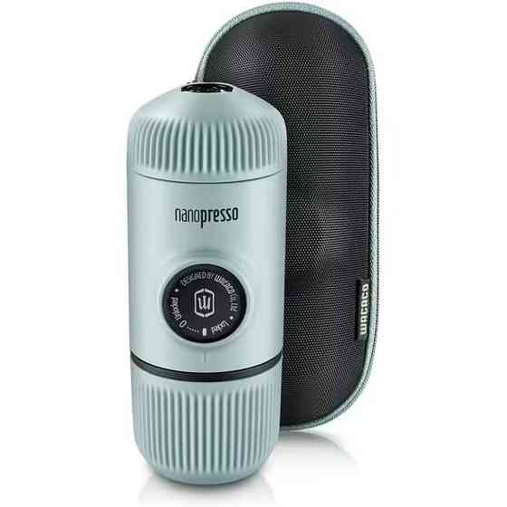 Эспрессо-кофеварка Wacaco Nanopresso 18 бар 80мл с чехлом Голубой Винница