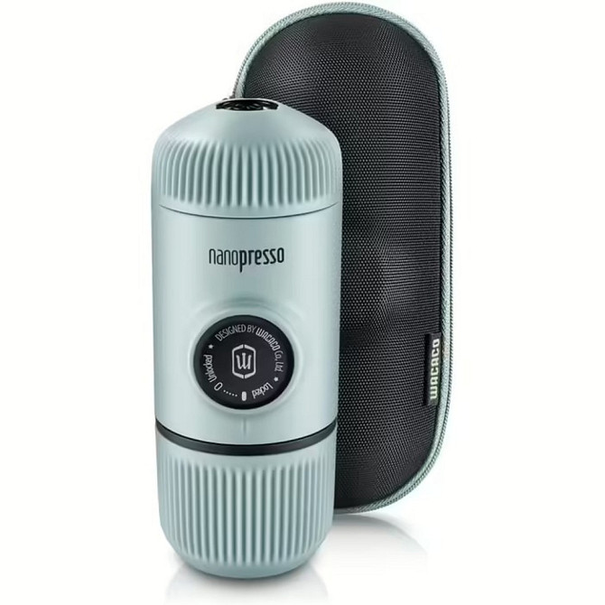 Эспрессо-кофеварка Wacaco Nanopresso 18 бар 80мл с чехлом Голубой Винница - изображение 1