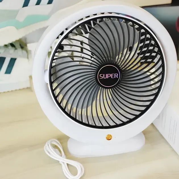 Настільний Портативний вентилятор 1200мАч JKJ-101, компактний розмір, універсальне застосування Одеса - фото 5
