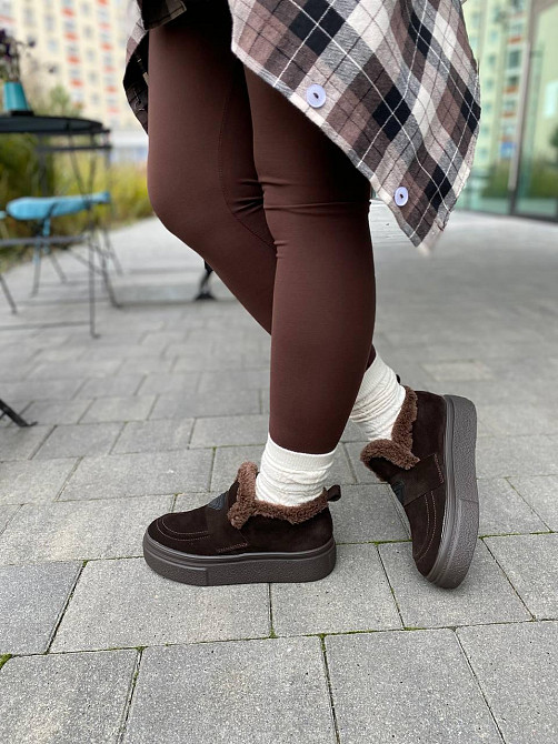 Соната Черевики жіночі Соната Линда шоколодні/шок.під (зима, замша натуральна) (6066) Коломия - фото 7