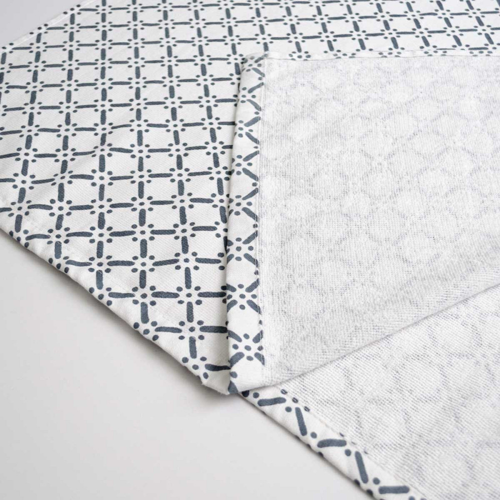 Махровий банний рушник з принтом GM Textile 70х150см 300г/м2 (Сірий) Суми - фото 3