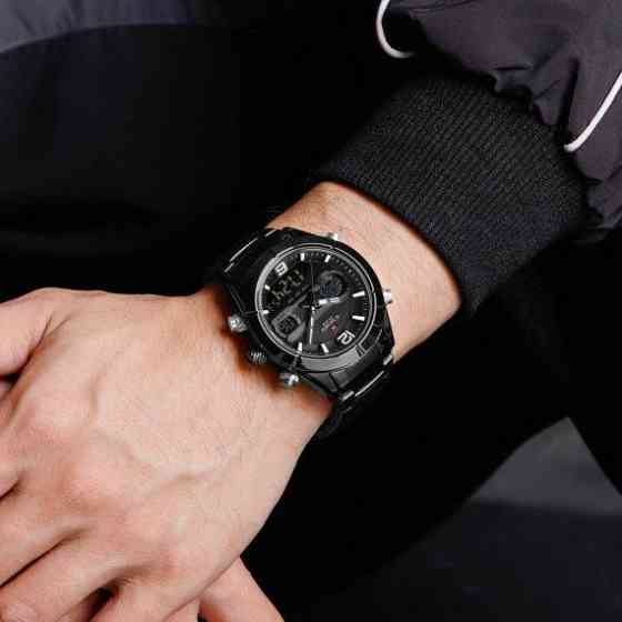 Годинник чоловічий тактичний Naviforce Aviator Чорний Вінниця