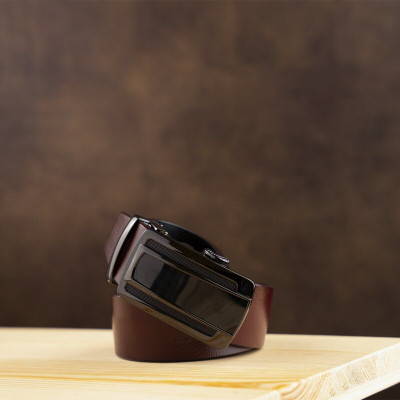 Ремень Vintage Мужской с темной пряжкой автомат Черный (20295) Винница - изображение 6