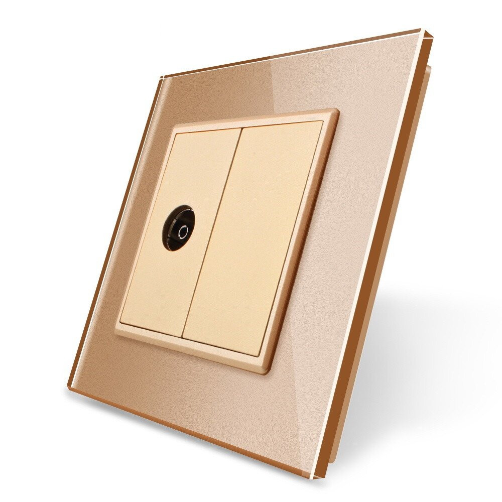 Розетка телевізійна Livolo золото скло (VL-C791V-13) Коломыя - изображение 3