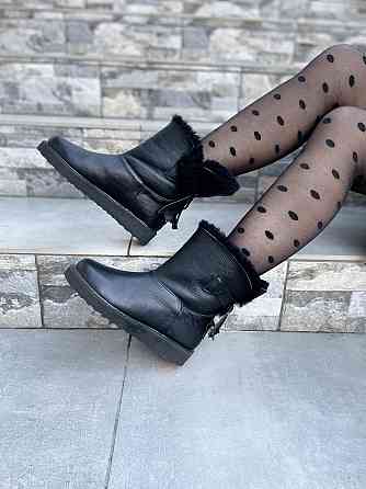 Olli Угги жіночі OLLI чорні натуральна шкіра зима 35р. (3369) Коломыя