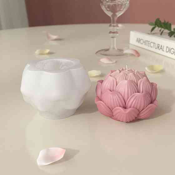 Силіконова форма для виготовлення свічки, молд для виготовлення свічок з соєвого, бджолиного воску і парафіну 65 х 65 х 45 мм Кам'янець-Подільський